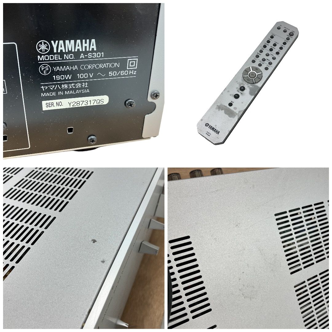 YAMAHA A-S301 プリメインアンプ リモコン付き 音出し不可 オーディオ