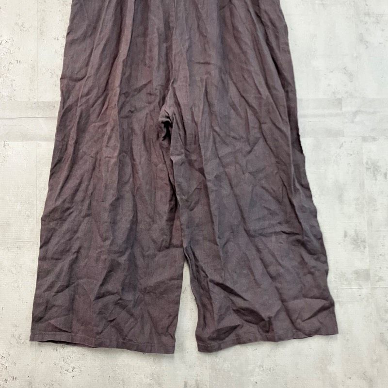 fog linen work フォグリネンワーク サロペット パープル 麻 リネン100