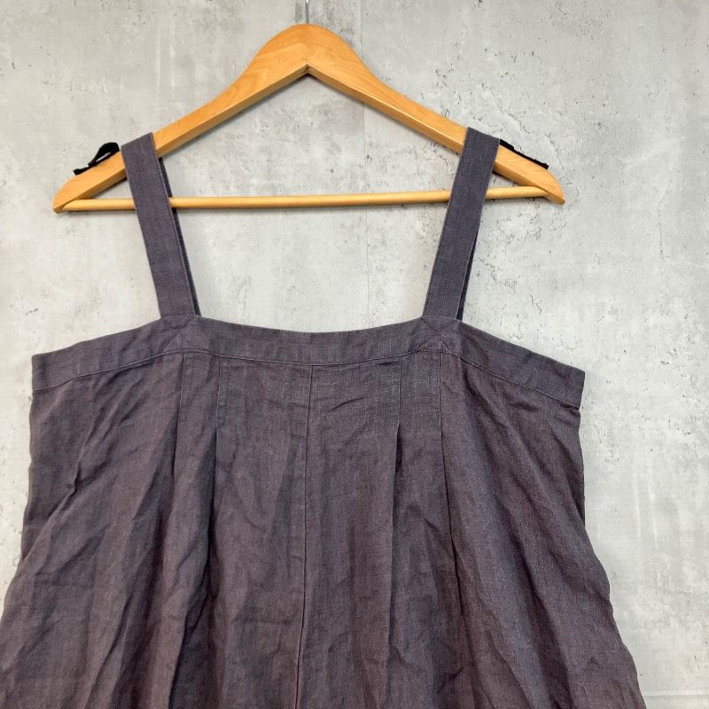 fog linen work フォグリネンワーク サロペット パープル 麻 リネン100