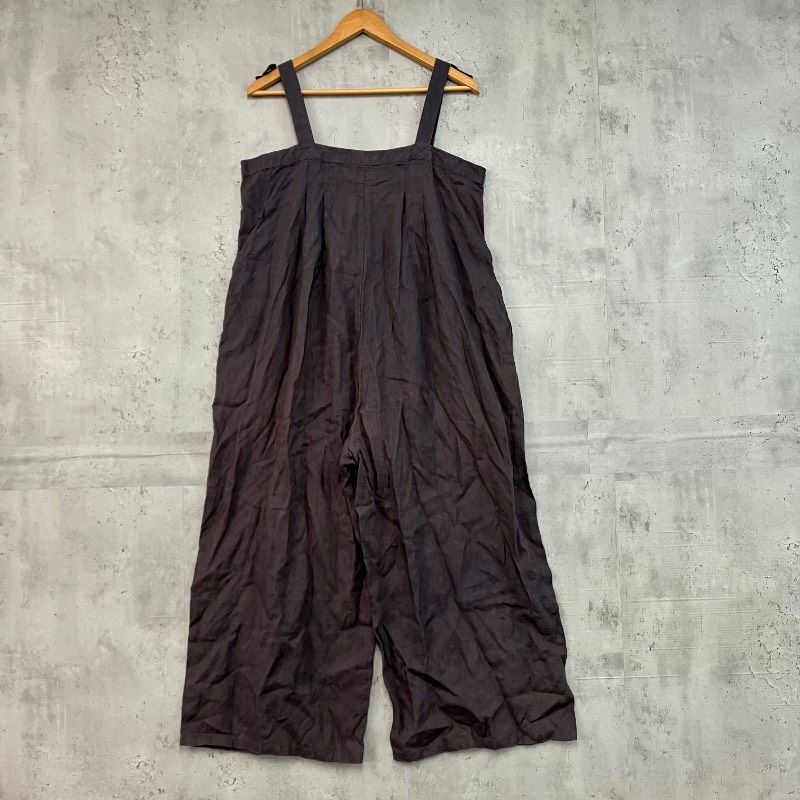 希少✨フォグリネンワーク リトアニアリネン100% オールインワン チャコール fog linen work フォグリネンワーク サロペット パープル 麻 リネン100