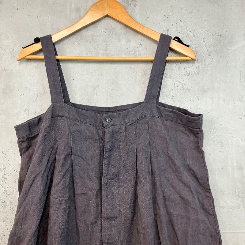fog linen work フォグリネンワーク サロペット パープル 麻 リネン100
