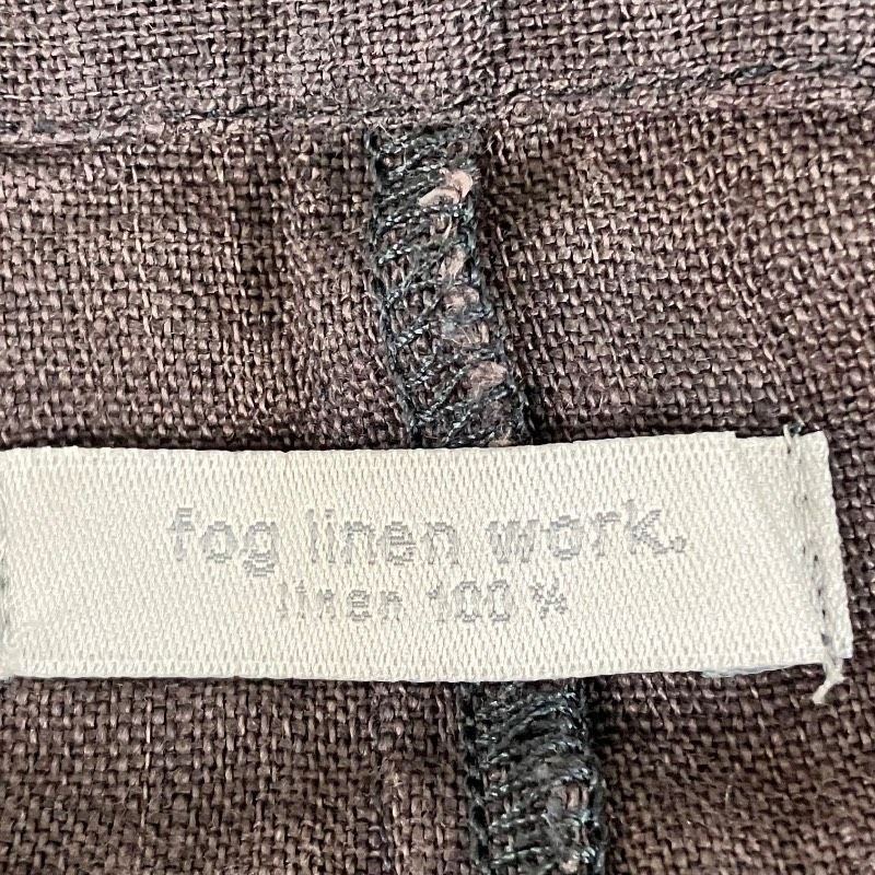 fog linen work フォグリネンワーク サロペット パープル 麻 リネン100