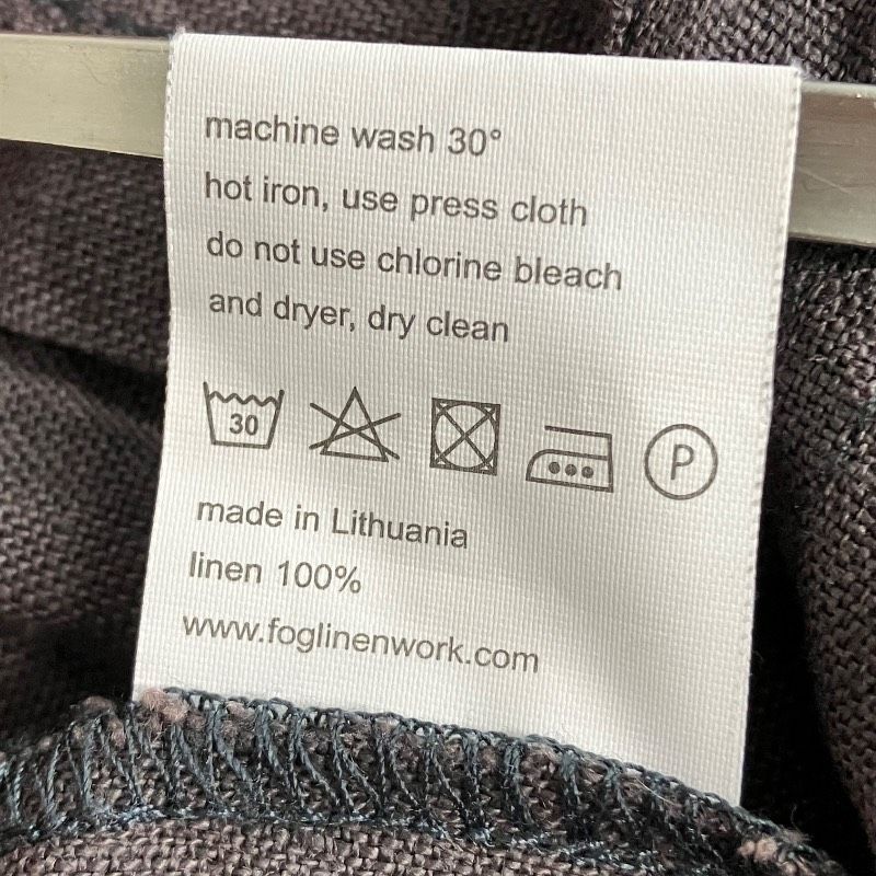 fog linen work フォグリネンワーク サロペット パープル 麻 リネン100