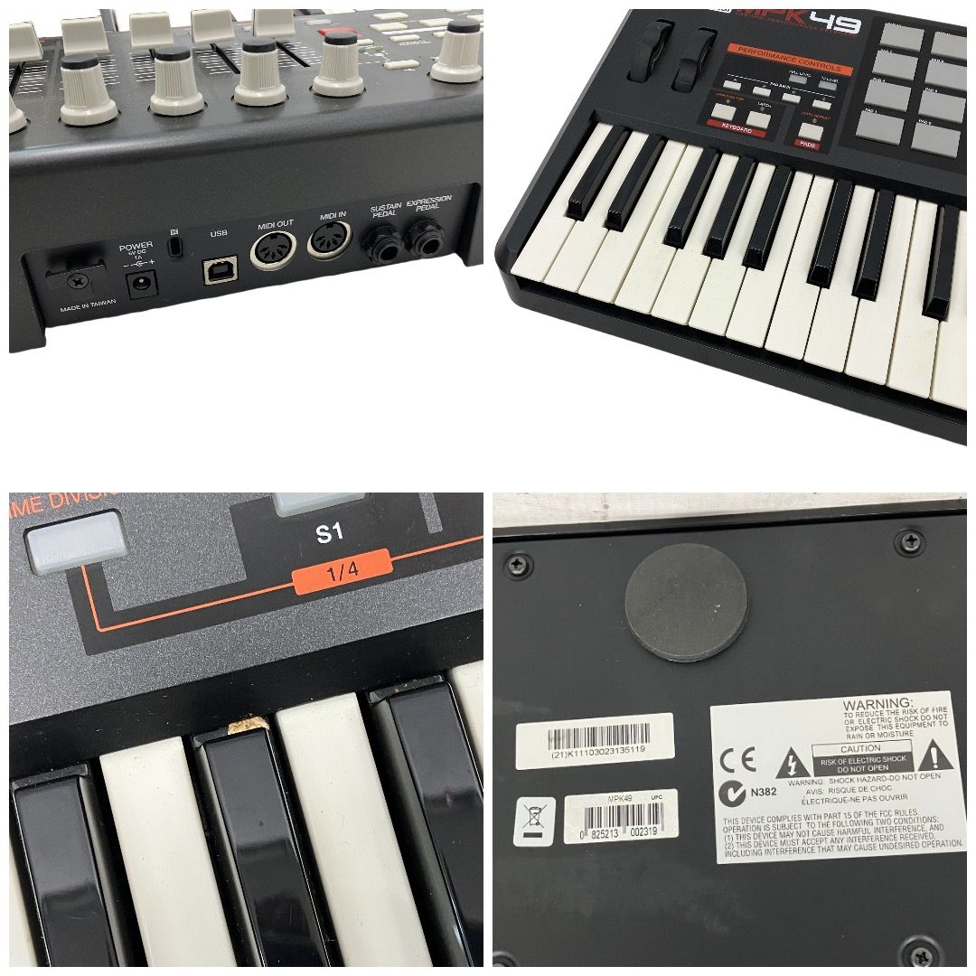 AKAI MPK49 USB/MIDIキーボードコントローラー 49鍵 DTM DAW MPCパッド