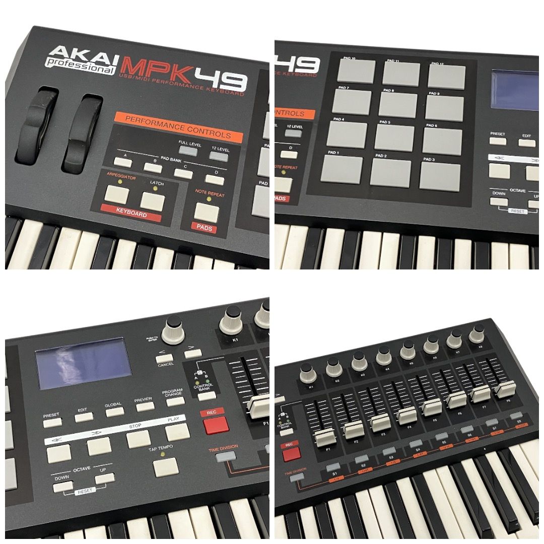AKAI MPK49 USB/MIDIキーボードコントローラー 49鍵 DTM DAW MPCパッド