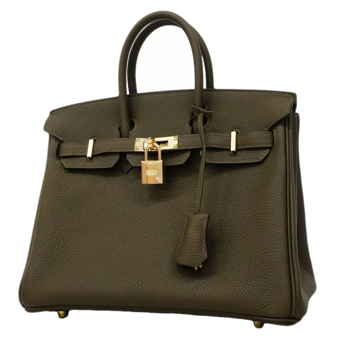 【6gc3278-g】エルメス ハンドバッグ バーキン25 トゴ ヴェールマキ シャンパンゴールド金具 G刻印【中古】レディース