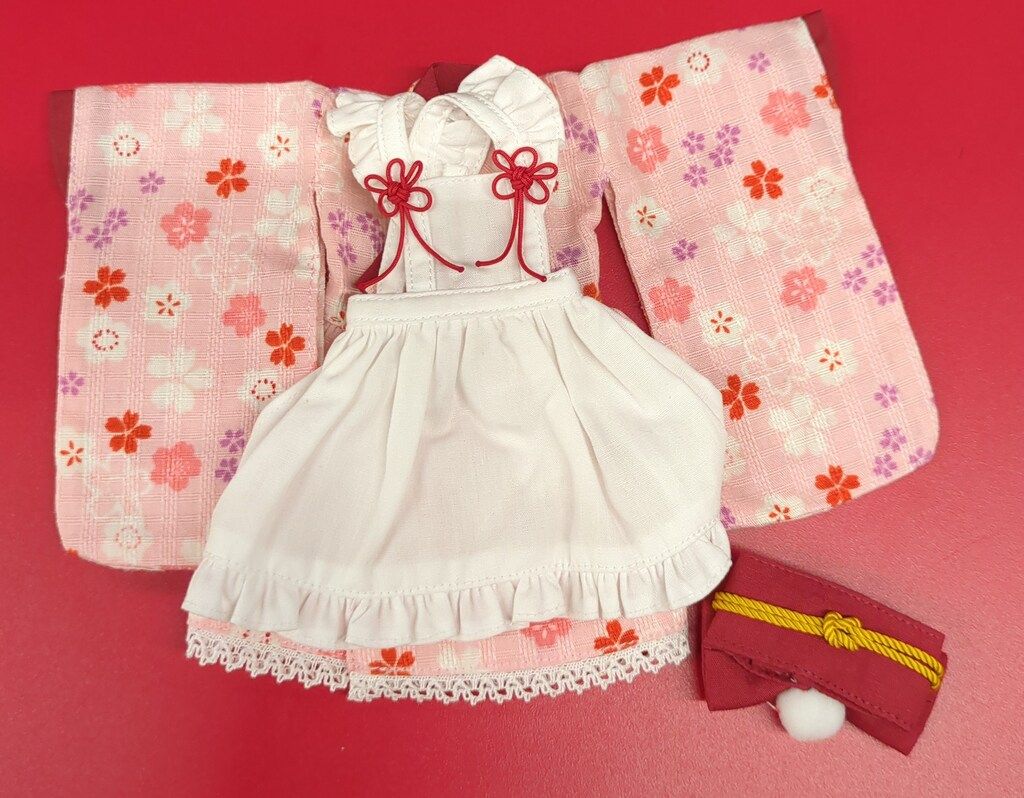 アゾン製　 ピュアニーモ衣装 PNSうさミミ和装メイドset 撫子桜 ピンク