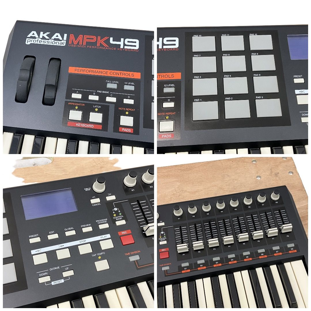 AKAI MPK49 USB/MIDIキーボードコントローラー 49鍵 DTM DAW MPCパッド