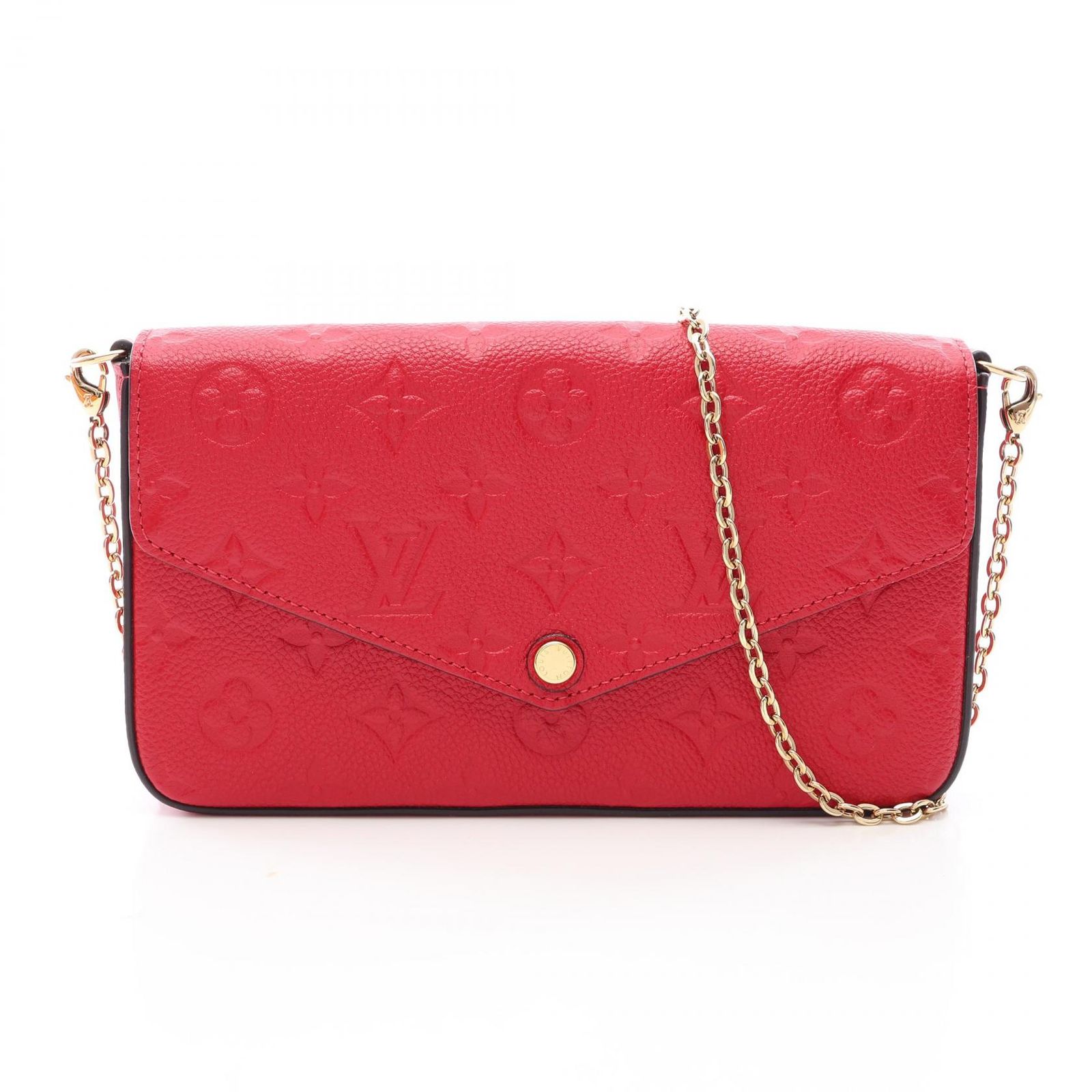 ルイ・ヴィトン LOUIS VUITTON ショルダーバッグ ポシェット フェリシー モノグラムアンプント スカーレット M63700 スカーレット レザー ポシェット・フェリシー