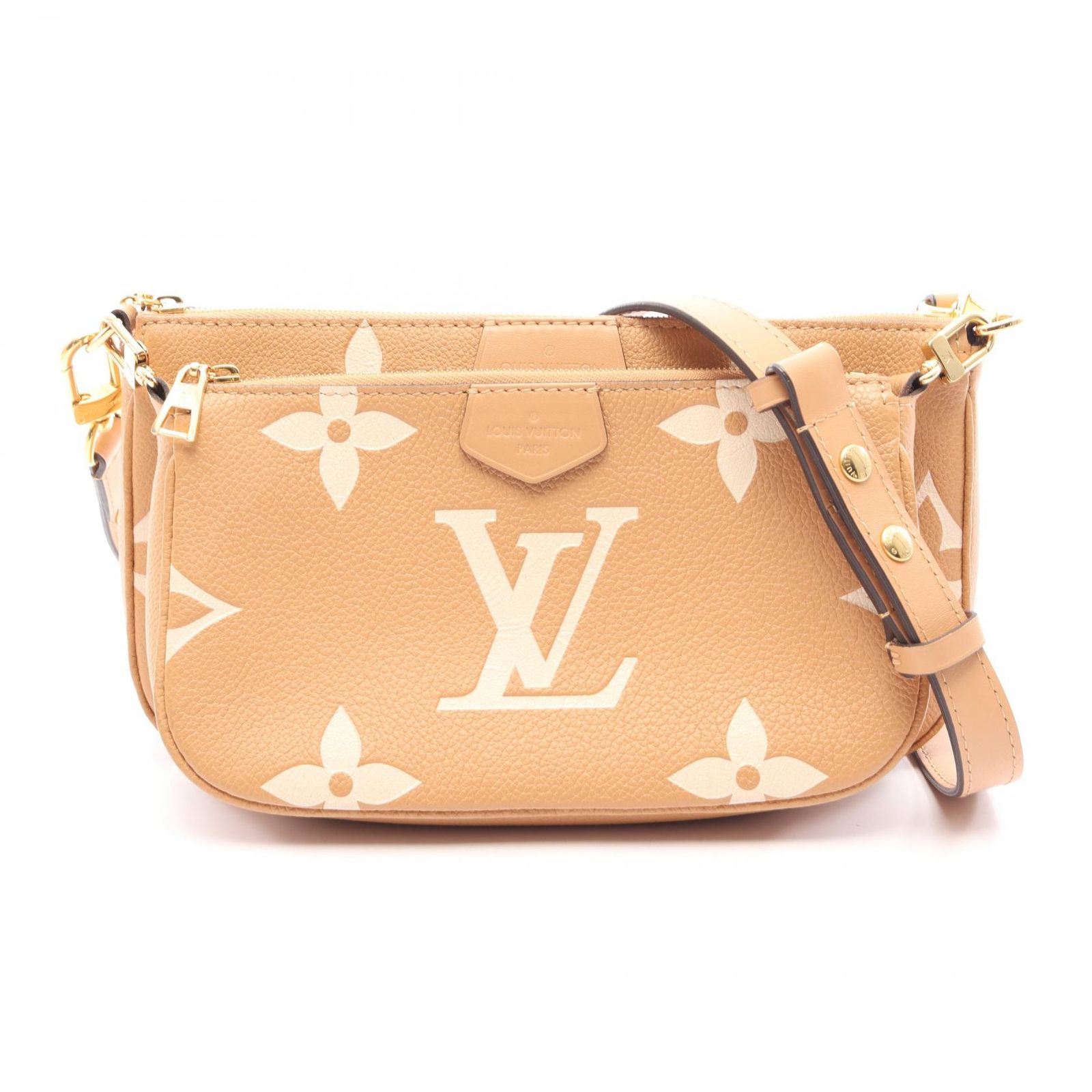 ルイ・ヴィトン LOUIS VUITTON ショルダーバッグ ミュルティ ポシェット アクセソワール バイカラー M45983 アリゾナ/ベージュ レザー ミュルティ・ポシェット・アクセソワール