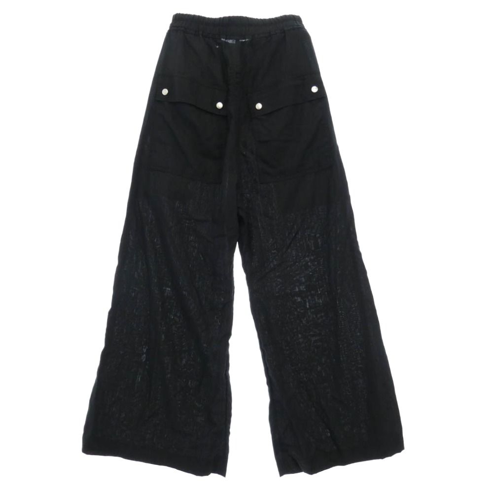 Rick Owens リックオウエンス 26SS RU01F2366-WG WIDE BELA PANTS ドローストリング ワイド ベラ パンツ ブラック系 36 IT44【中古】 Rick Owens リックオウエンス 26SS RU01F2366-WG WIDE BELA PANTS