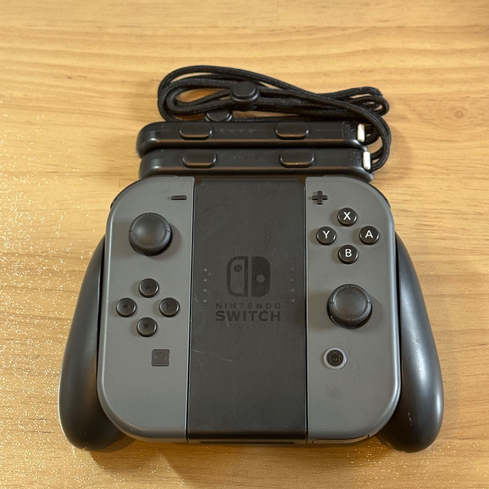 7-155【動作良好】Switch Joy-Con グレー 2個 グリップ・ストラップ