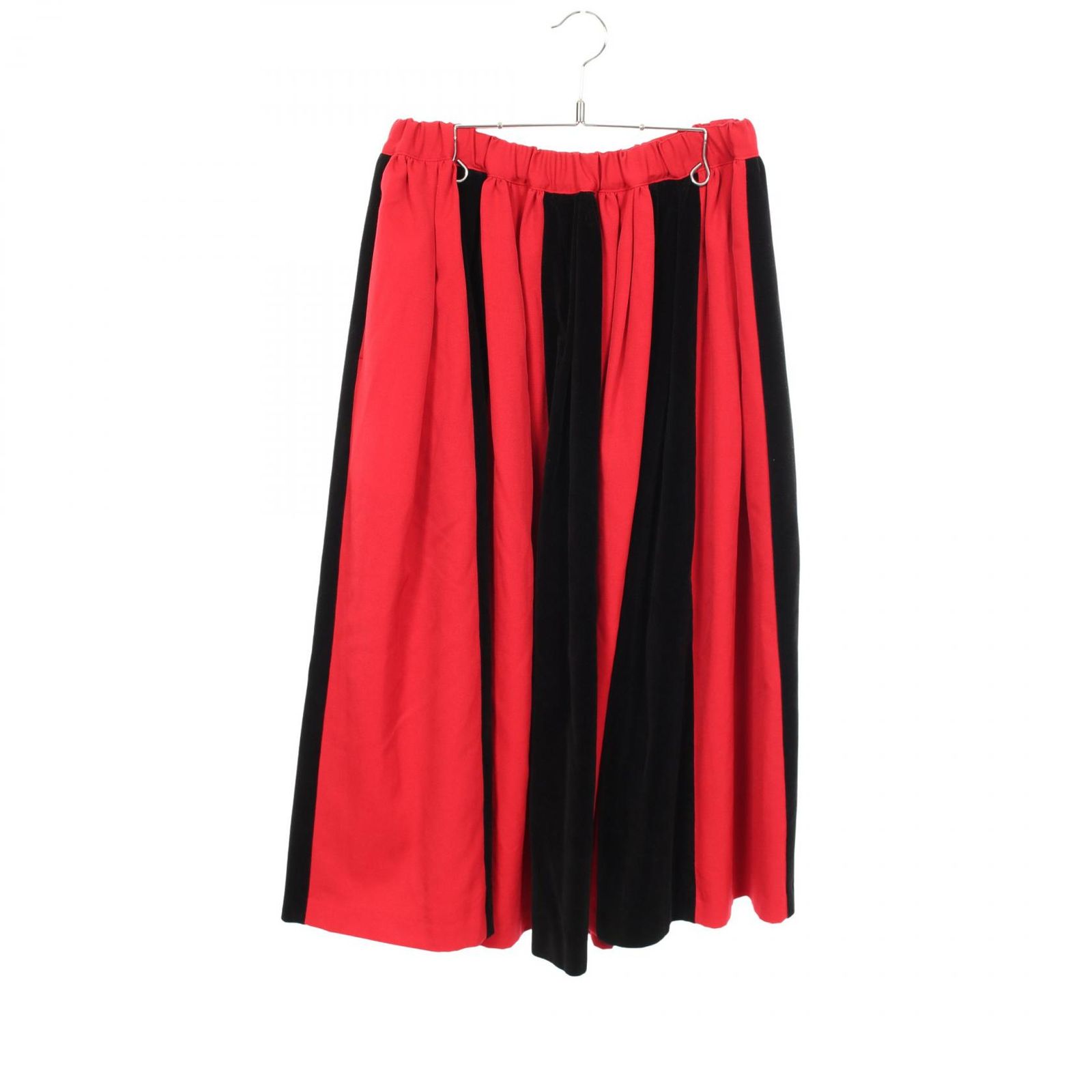 コムデギャルソン コムデギャルソン COMME des GARCONS COMME des GARCONS スカート ストライプ ベロア切替 RN-S011 ウール コットン スカート レディース Used A