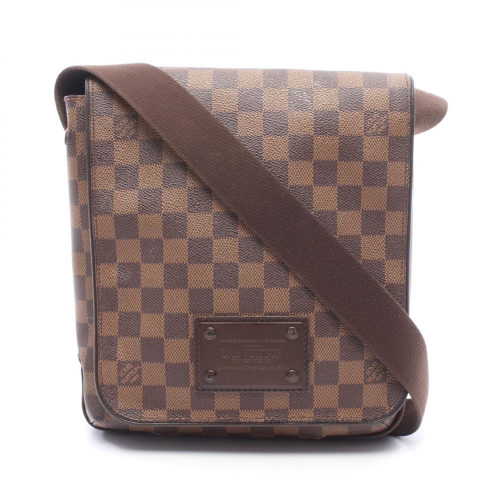 ルイ・ヴィトン LOUIS VUITTON ショルダーバッグ ブルックリンPM ダミエエベヌ N51210 PVCコーティングキャンバス レザー ブルックリンPM ユニセックス Used B