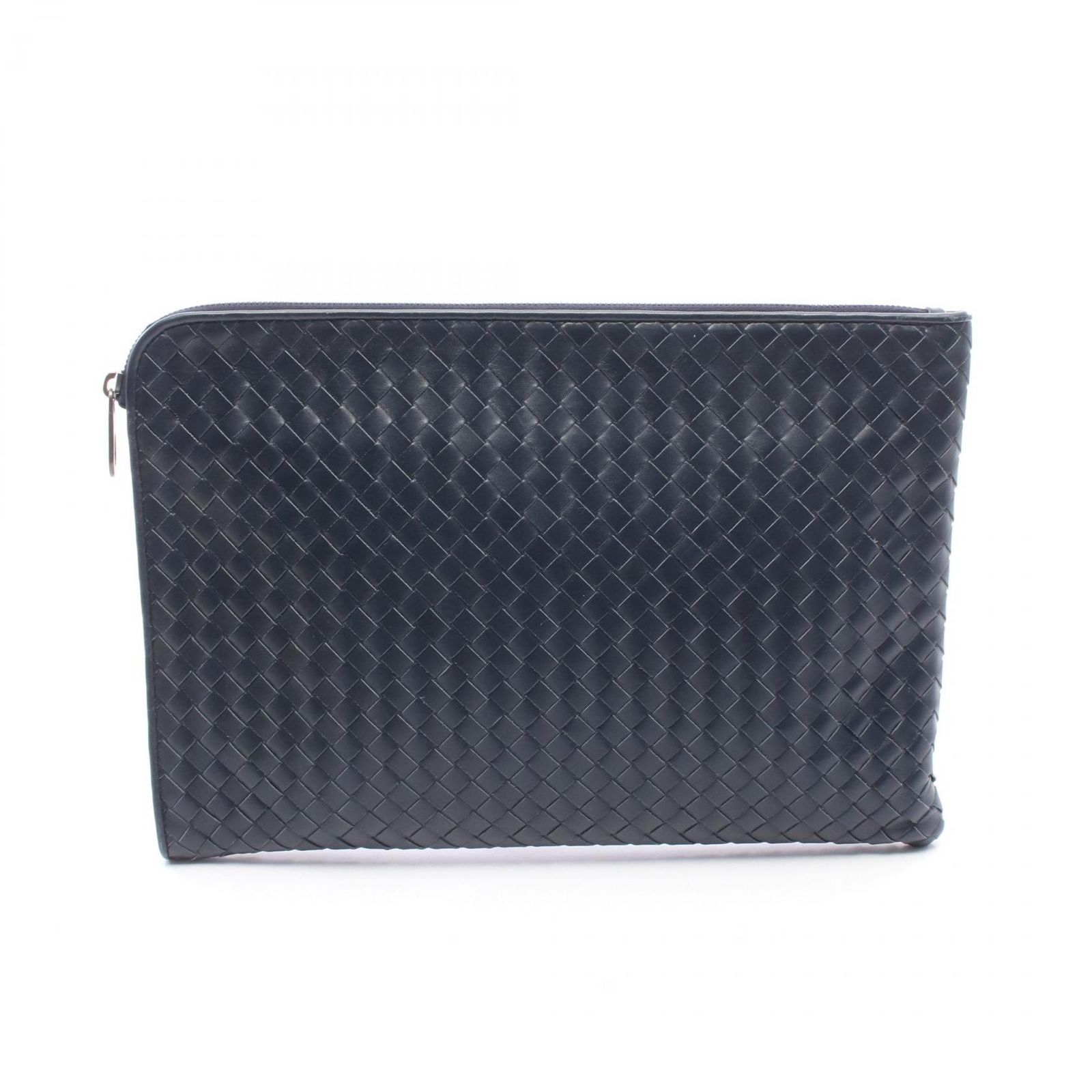 ボッテガヴェネタ BOTTEGA VENETA セカンドバッグ クラッチバッグ イントレチャート ネイビー レザー イントレチャート クラッチ メンズ Used B