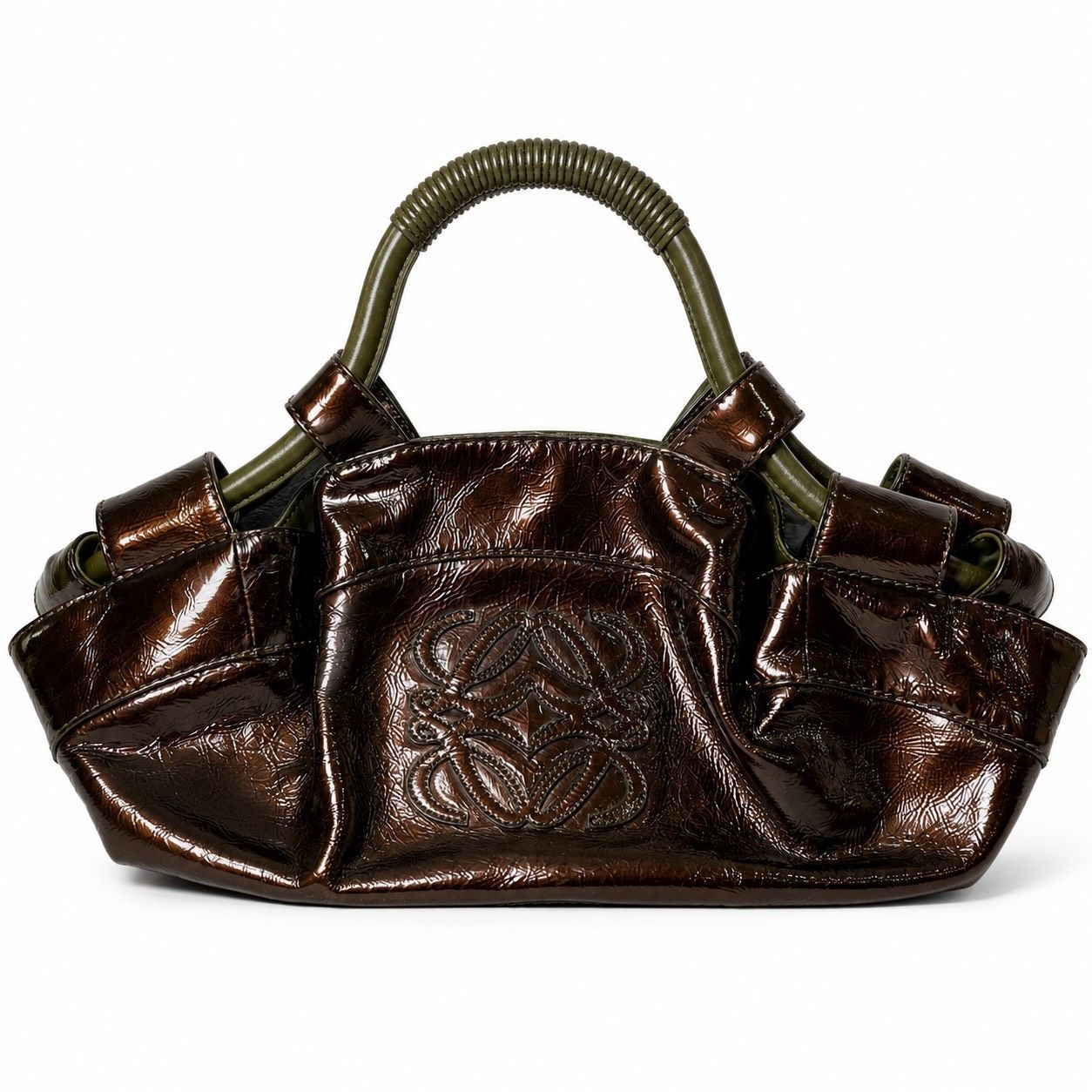 LOEWE】ロエベ ナッパアイレ アナグラム ハンドバッグ ボルドー