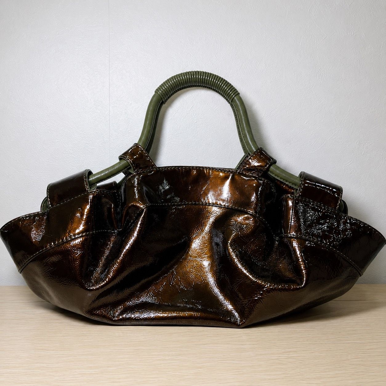 LOEWE】ロエベ ナッパアイレ アナグラム ハンドバッグ ボルドー
