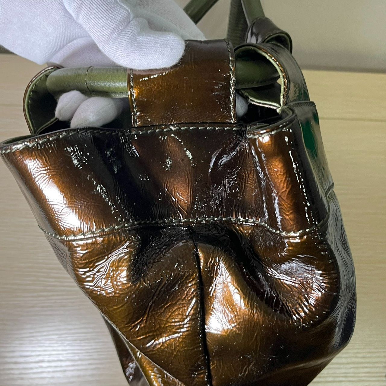 LOEWE】ロエベ ナッパアイレ アナグラム ハンドバッグ ボルドー