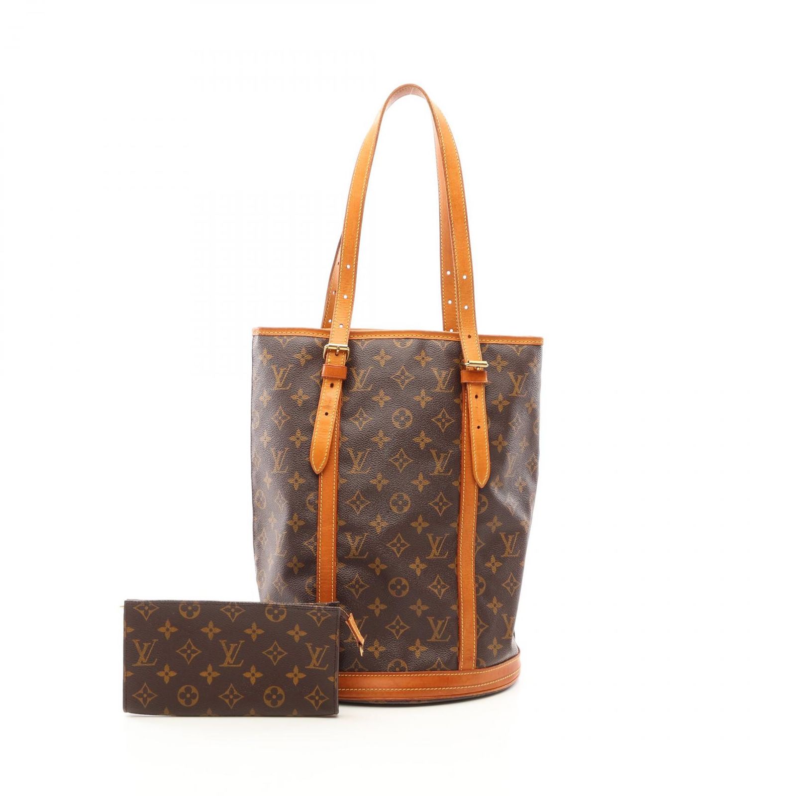 ルイ・ヴィトン LOUIS VUITTON ショルダーバッグ バケットGM M42236 PVCコーティングキャンバス レザー バケットGM レディース Used B