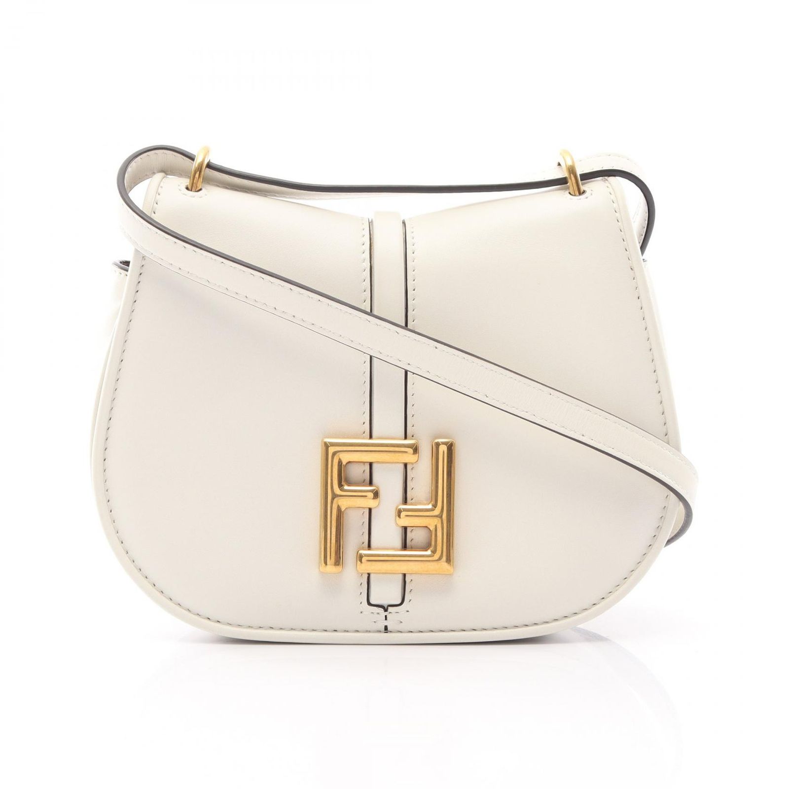 フェンディ FENDI ショルダーバッグ カモン スモール 8BS082 AQ0L F1550 ホワイト レザー カモン スモール レディース Used A