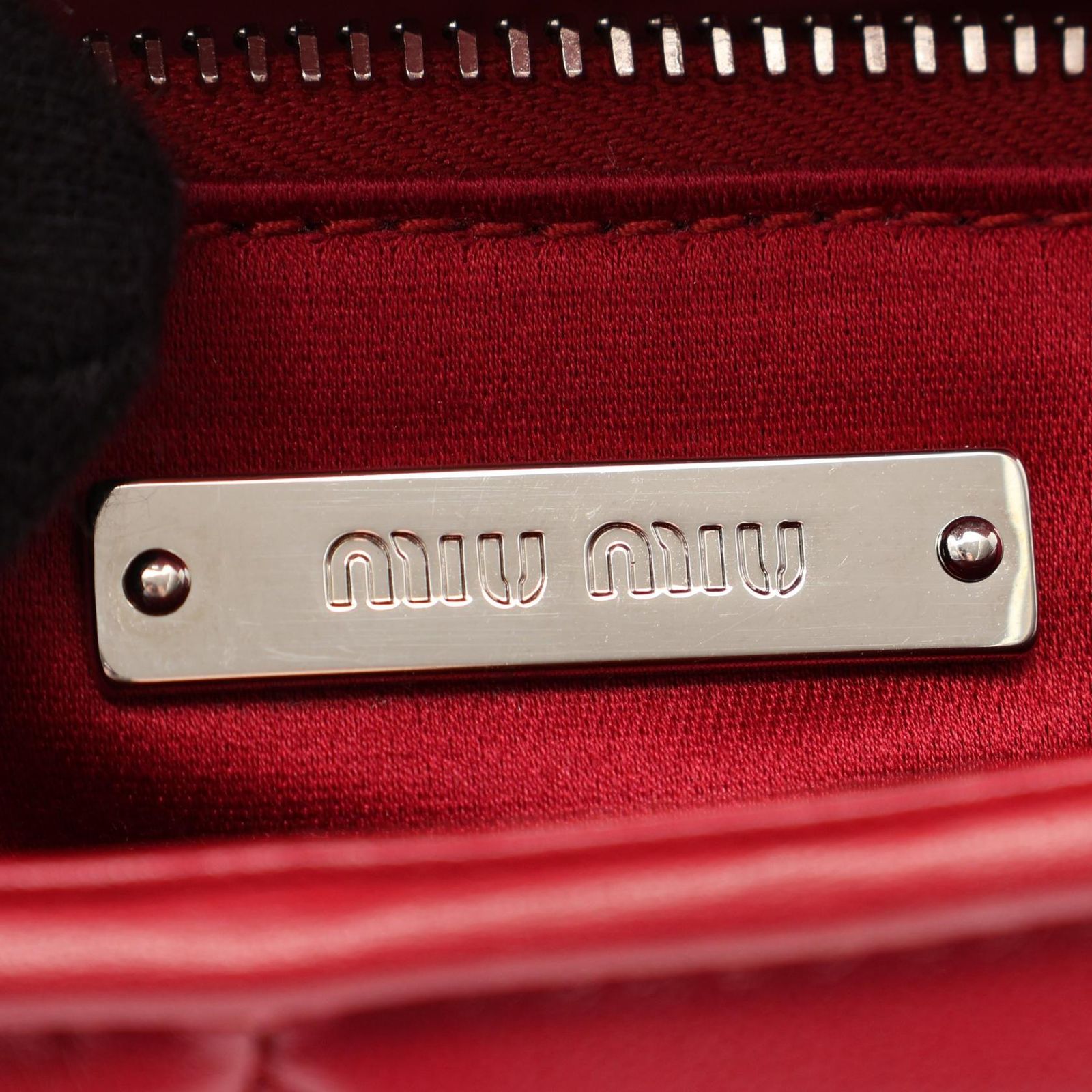 ミュウ ミュウ Miu Miu ショルダーバッグ キルティング スタッズ