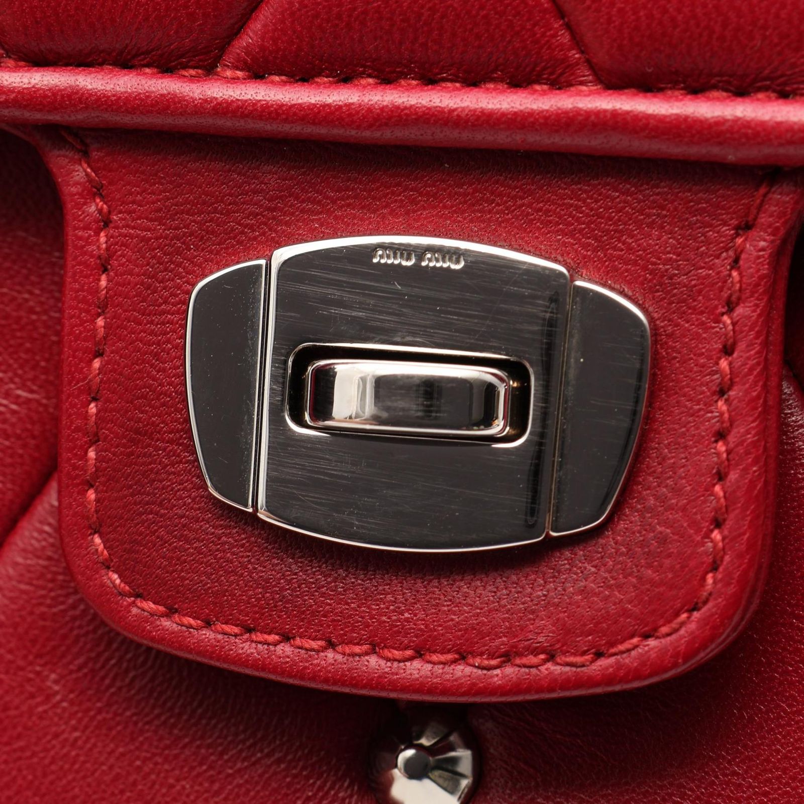 ミュウ ミュウ Miu Miu ショルダーバッグ キルティング スタッズ