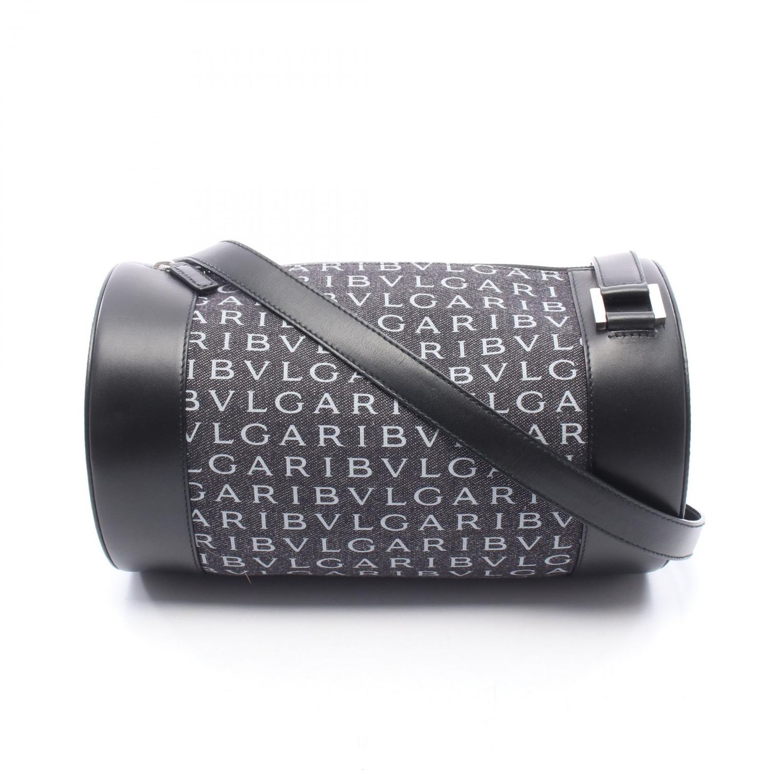 ブルガリ BVLGARI ショルダーバッグ ロゴマニア ビーゼロワン ブラック/ブルー デニム レザー ロゴマニア ビーゼロワン ショルダーバッグ レディース Used A