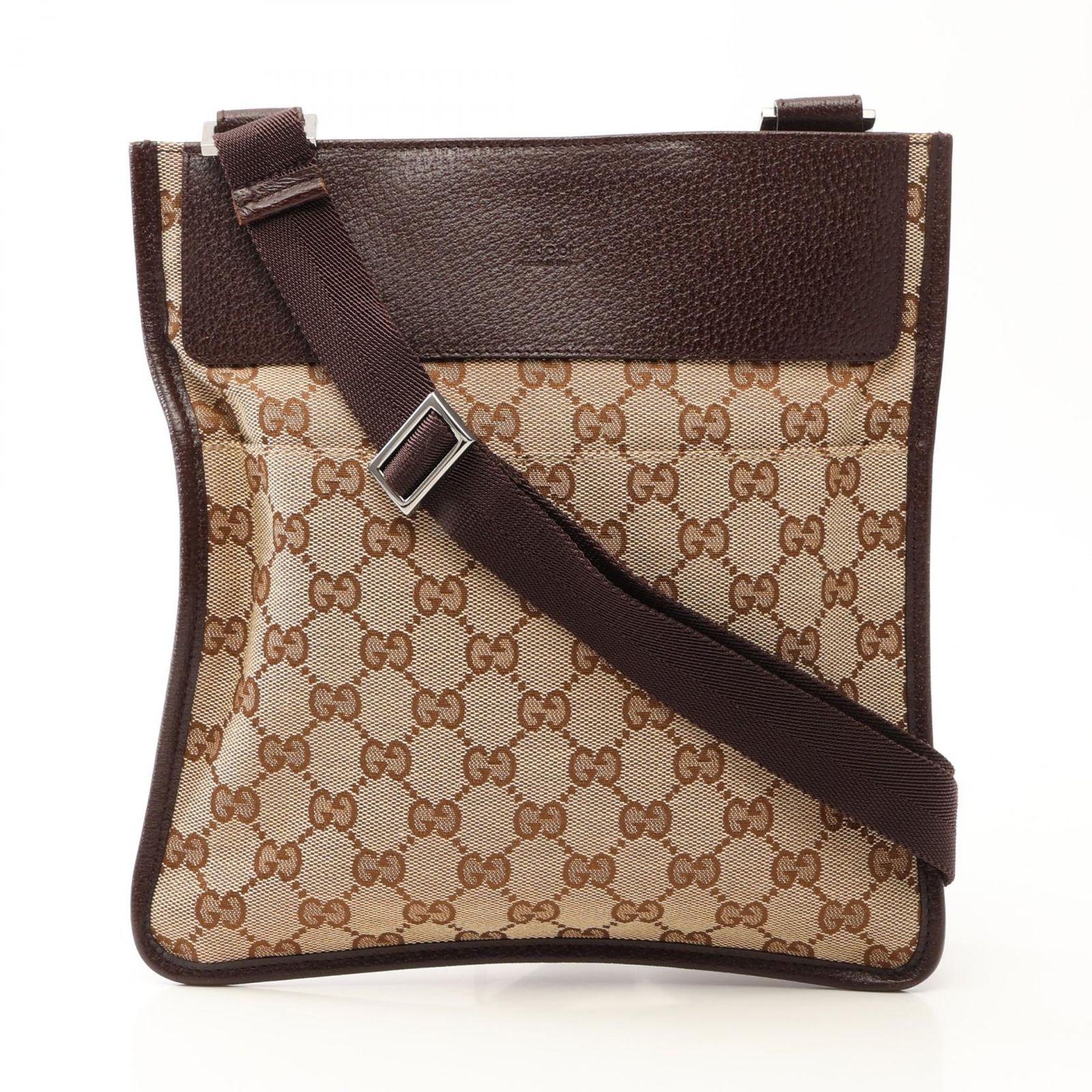 グッチ GUCCI ショルダーバッグ GGキャンバス 27639 ベージュ/ブラウン キャンバス レザー ショルダーバッグ レディース Used B