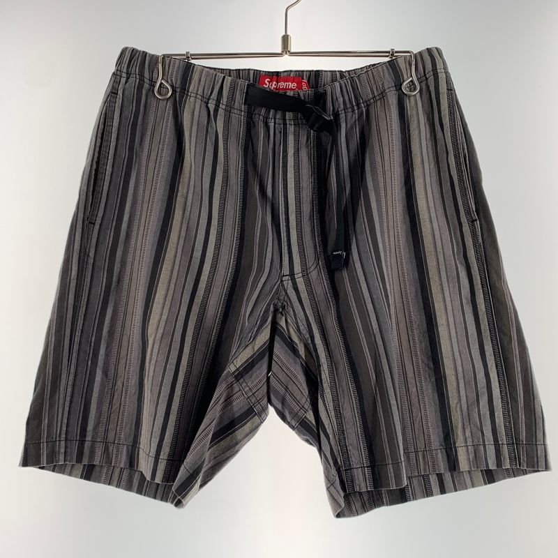 中古品】 Supreme シュプリーム 14SS STRIPE BELTED SHORT PANTS