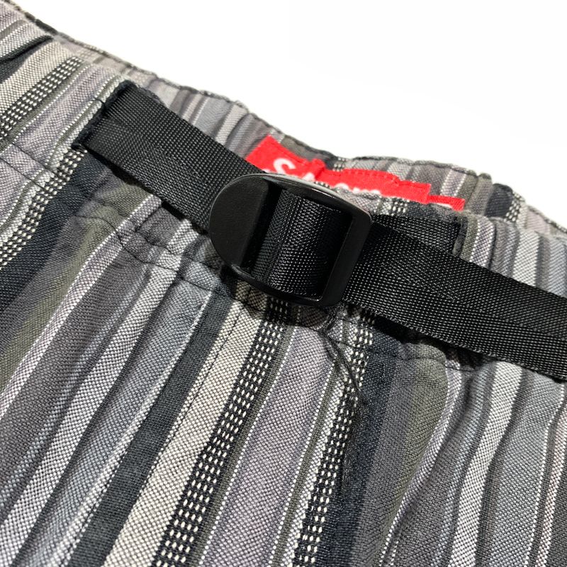 中古品】 Supreme シュプリーム 14SS STRIPE BELTED SHORT PANTS