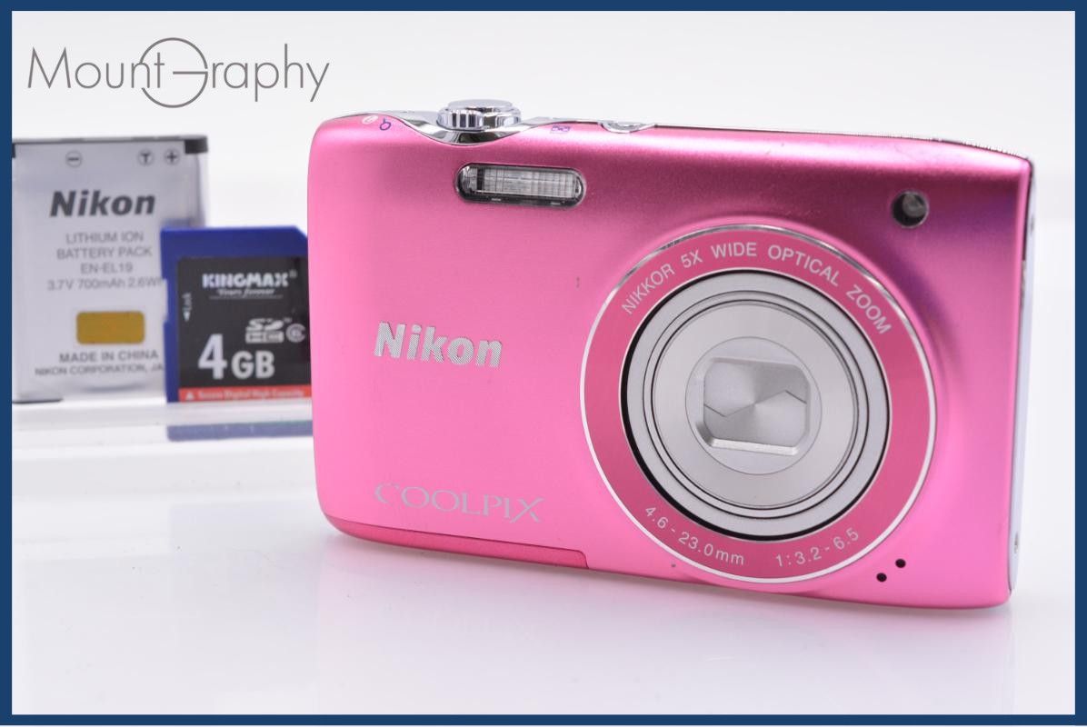 ニコン Nikon COOLPIX S3100 5X バッテリー、メモリカード付 同梱無料 #ks613