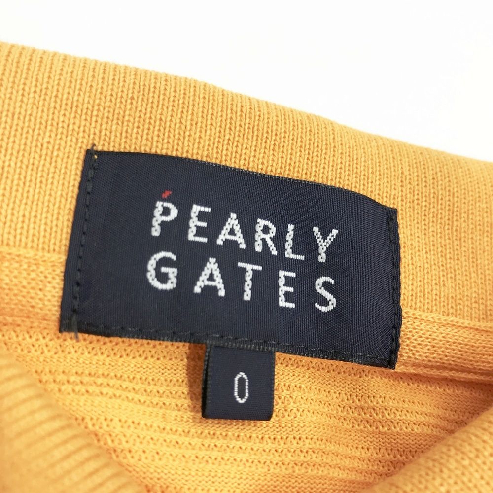 サイズ：0 PEARLY GATES パーリーゲイツ 2024年モデル 半袖ポロシャツ ボーダー柄 オレンジ系 [240101544745] ゴルフウェア レディース ストスト
