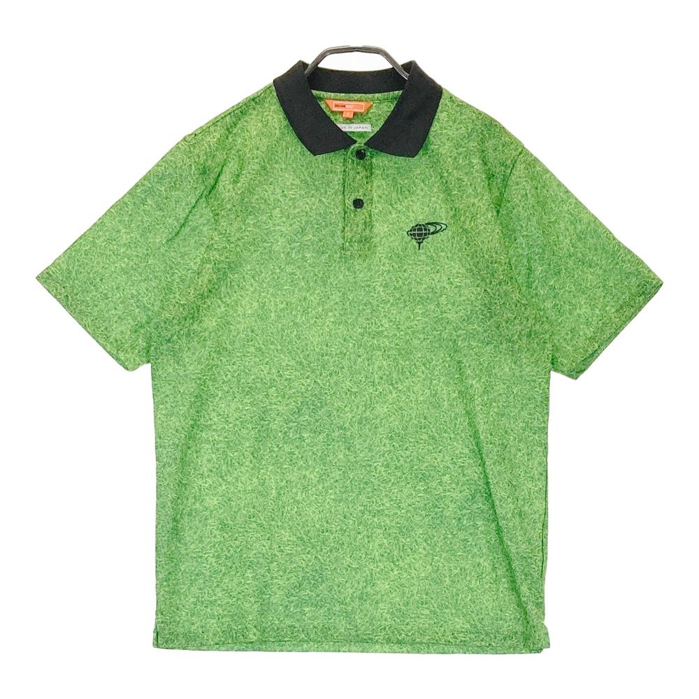 サイズ：S BEAMS GOLF ビームスゴルフ 2024年モデル ロゴ刺繍入り 半袖ポロシャツ 総柄 グリーン系 [240101547975] ゴルフウェア メンズ ストスト
