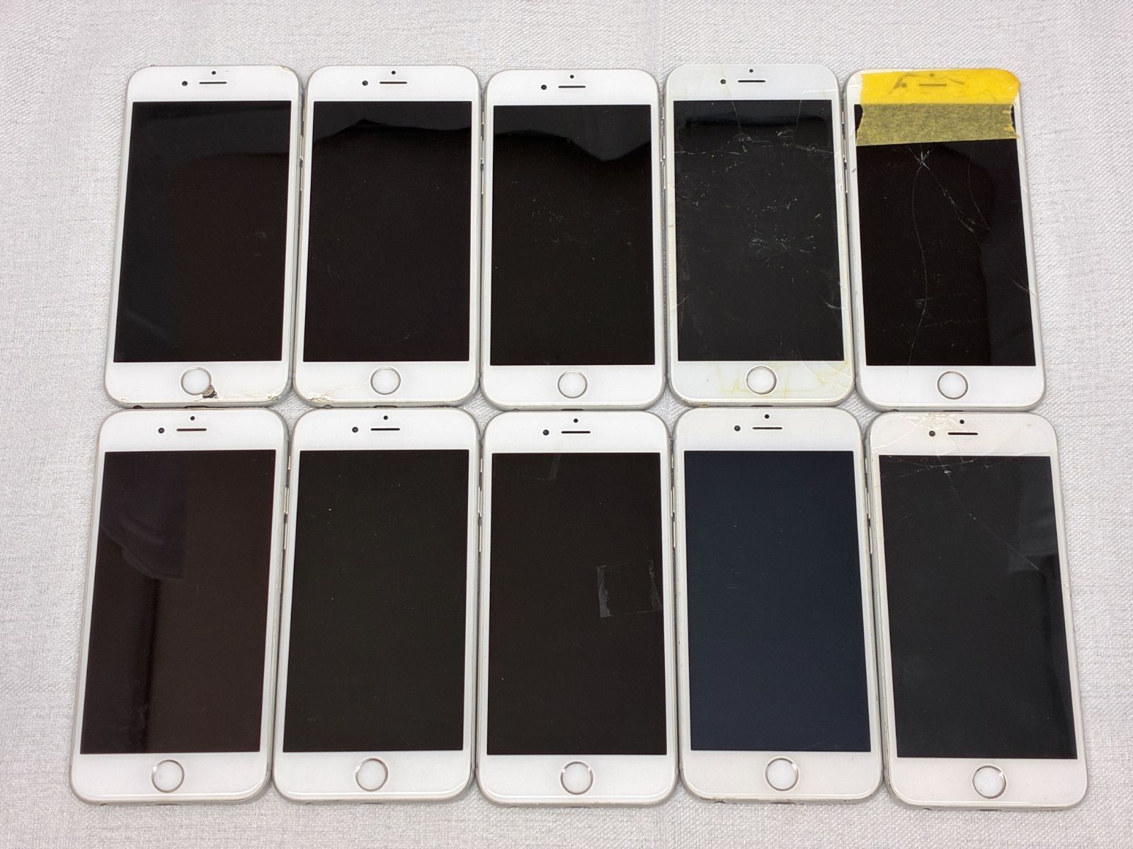 まとめ売りジャンク品iPhone6台 ip6s ,6plus ,se1 ,ip5 ジャンク】iPhone6 10台 シルバー 部品取り・現状渡し - メルカリ