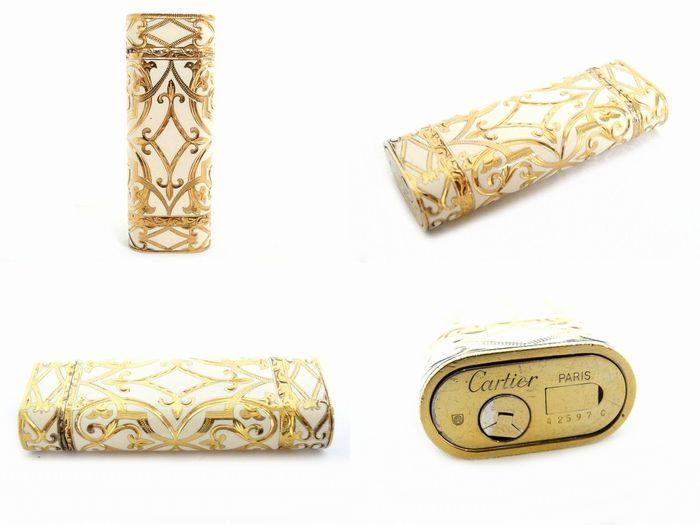 Cartier カルティエ □ ガスライター ゴールドカラー ホワイト