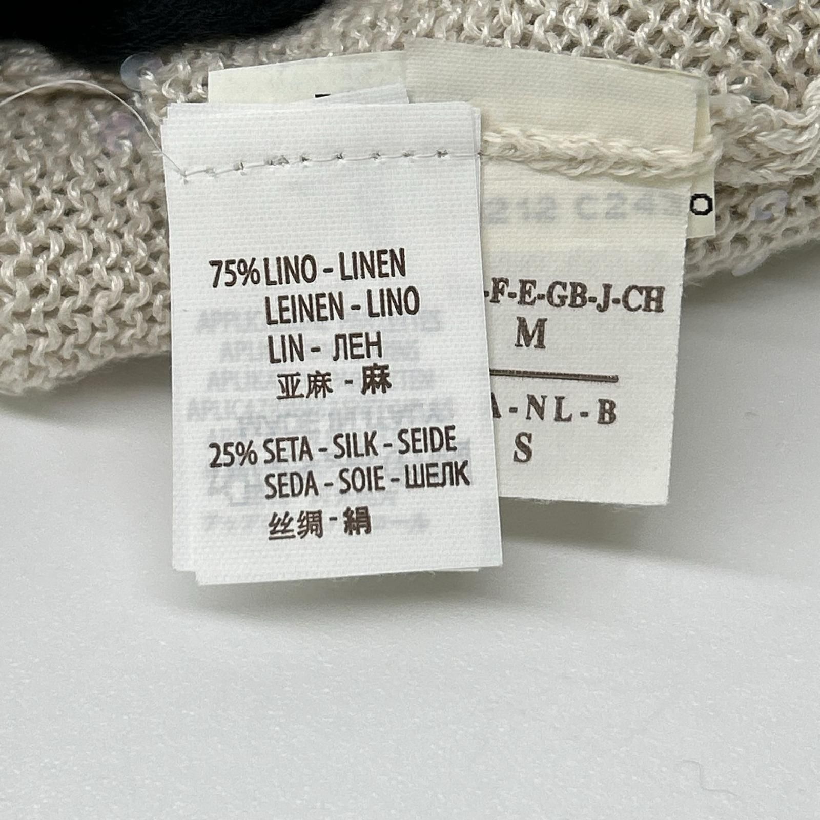 ブルネロクチネリ リネン　シルク　スパンコール　ノースリーブ BRUNELLO CUCINELLI ブルネロクチネリ リネン×シルク スパンコール
