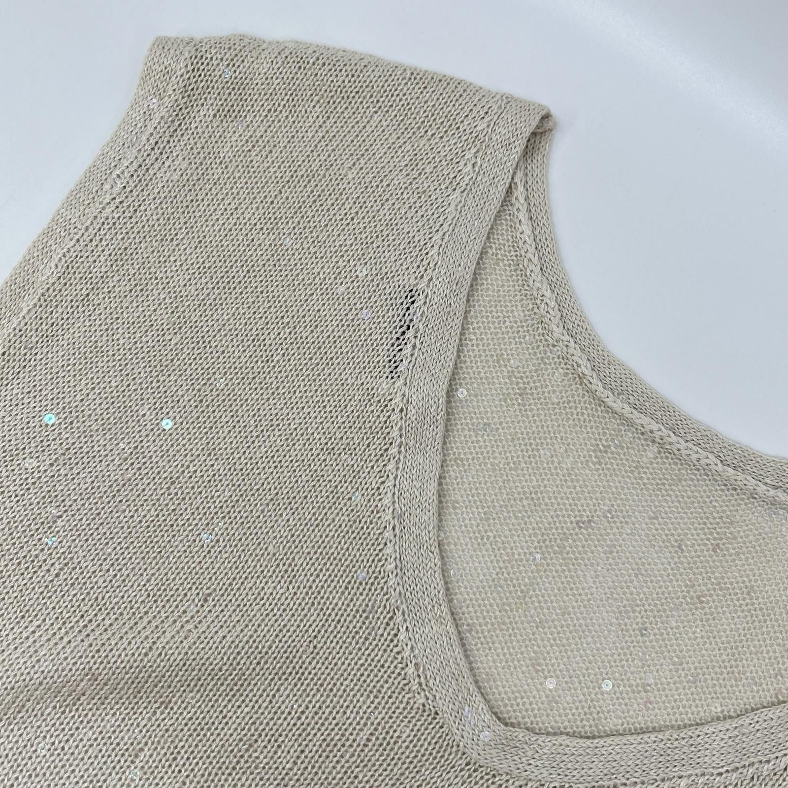 BRUNELLO CUCINELLI ブルネロクチネリ リネン×シルク スパンコール