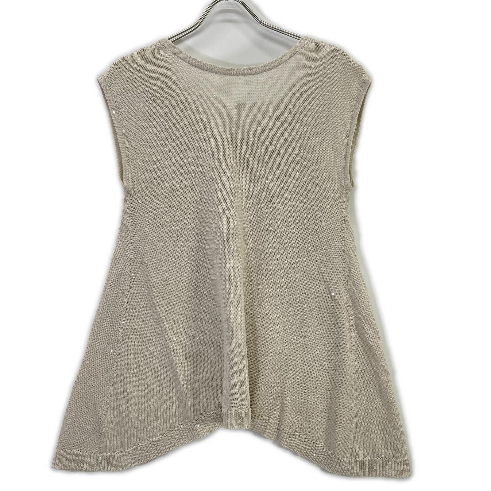 BRUNELLO CUCINELLI ブルネロクチネリ リネン×シルク スパンコール