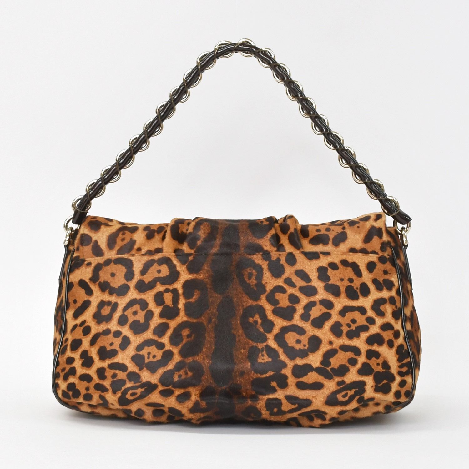 【希少】FENDI フェンディ マンマバケット ハラコ レオパード 保存袋付き 極美品 FENDI フェンディ ショルダーバッグ ワンショルダーバッグ