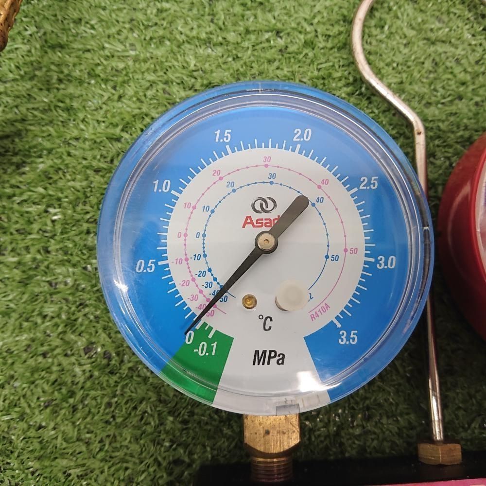 中古品】アサダ R410A/R32 ゲージマニホールド ※動作未確認 [1776 