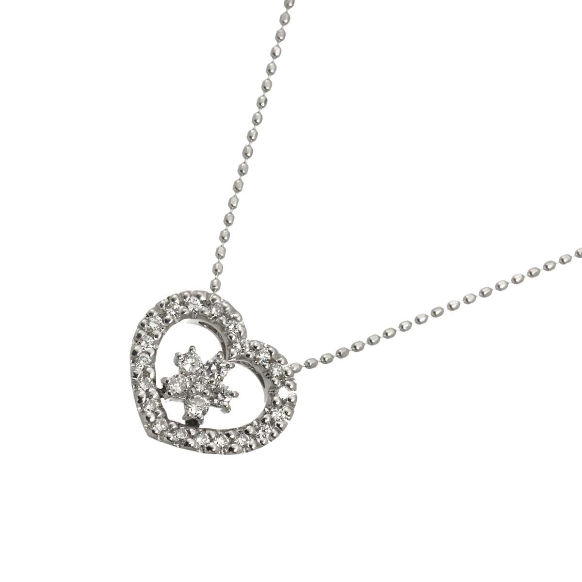 ポンテヴェキオ Ponte Vecchio ダイヤ 0.25ct ネックレス 40cm K18 WG