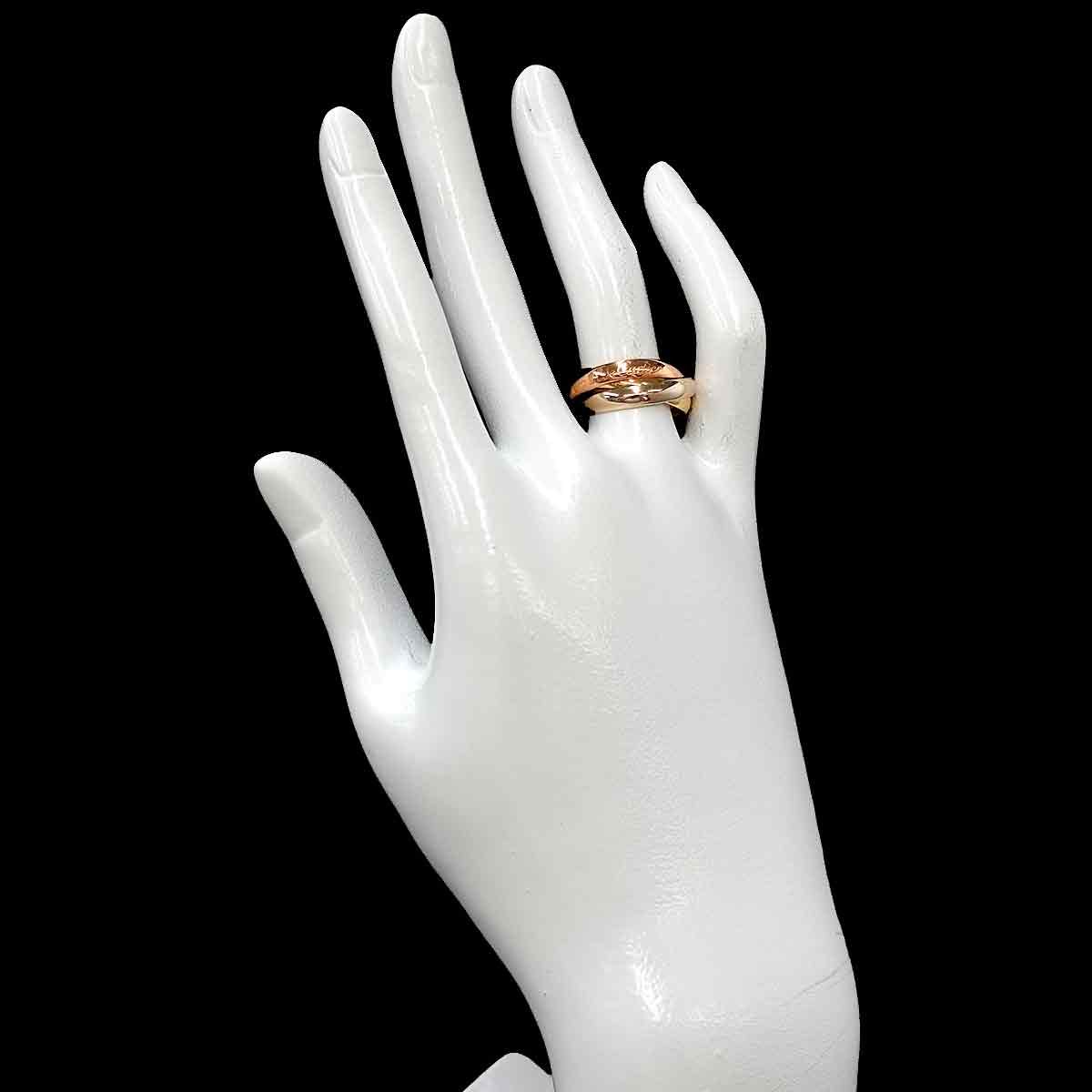カルティエ Cartier トリニティ ミディアム MM #52 リング K18 YG WG