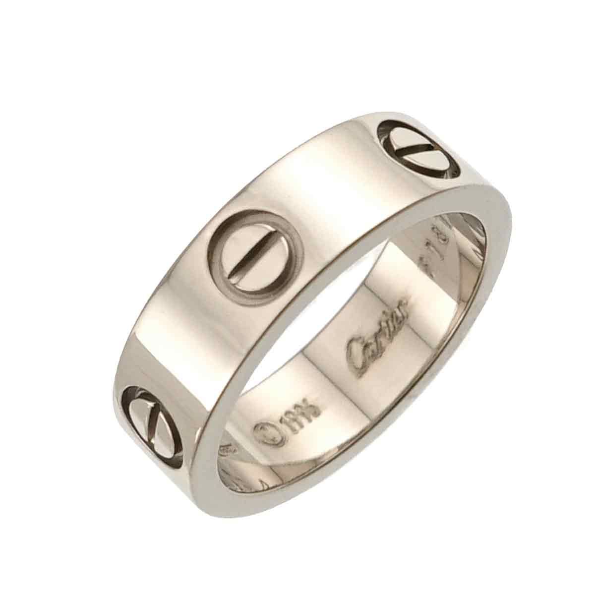 カルティエ Cartier ラブ #52 リング K18 WG ホワイトゴールド 750