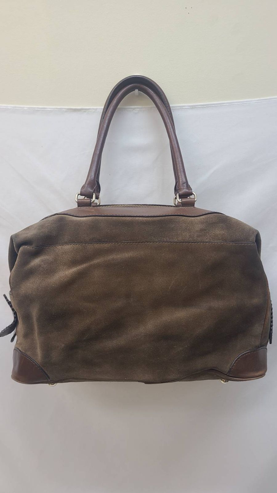 K【中古品】TILA MARCH ティラマーチ スエード レザー ボストンバッグ