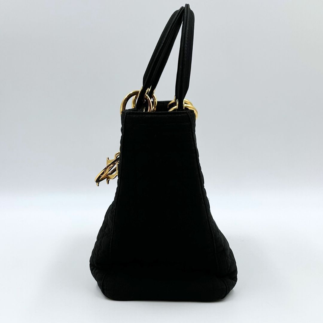 美品】Dior レディディオール カナージュ ナイロン ハンドバッグ