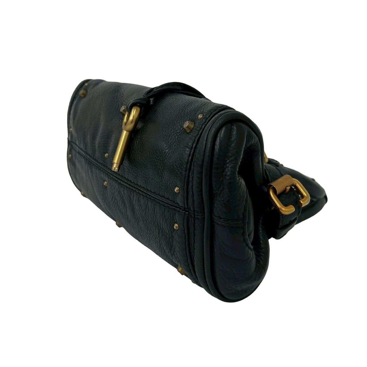 極 美品 希少品 鍵 カデナ付き Chloe クロエ パディントン ロゴ 金具 