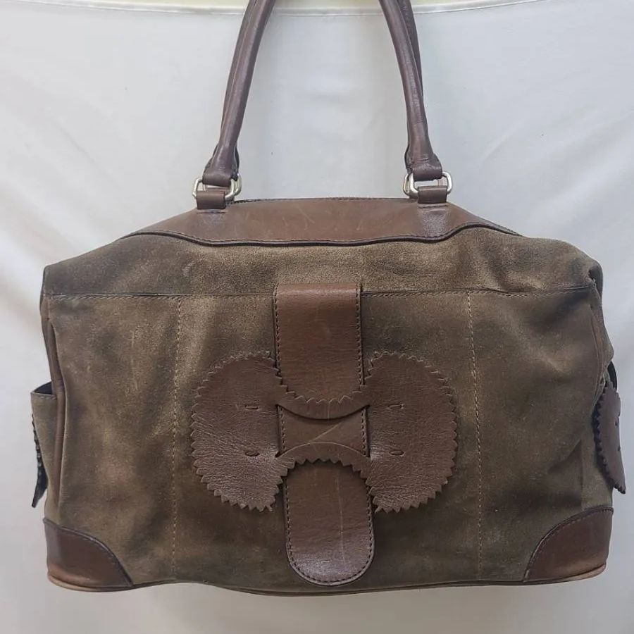 K【中古品】TILA MARCH ティラマーチ スエード レザー ボストンバッグ