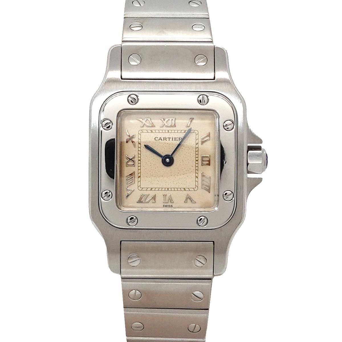 カルティエ Cartier サントスガルベ SM W20024D6 レディース 腕時計 アイボリー クォーツ ウォッチ Santos Galbee 90329182