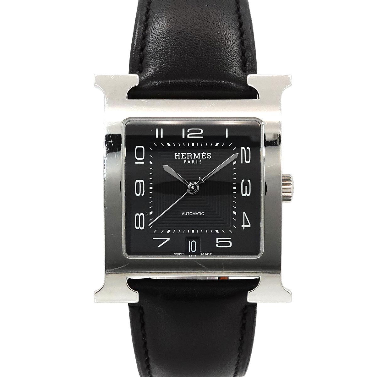 エルメス HERMES Hウォッチ HH2 810 メンズ 腕時計 デイト ブラック オートマ 自動巻き ウォッチ H Watch 90335814