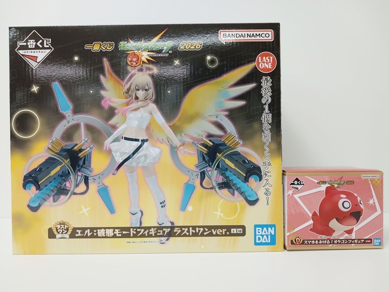 BANDAI バンダイ 一番くじ モンスターストライク 2026 ラストワン賞 エル:破邪モード D賞 スマホもおける！オラゴン フィギュア 2点セット 未開封品 [MB-7837]